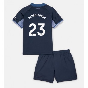 Maillot de foot Tottenham Hotspur Pedro Porro #23 Extérieur enfant 2023-24 Manches Courte (+ pantalon court)